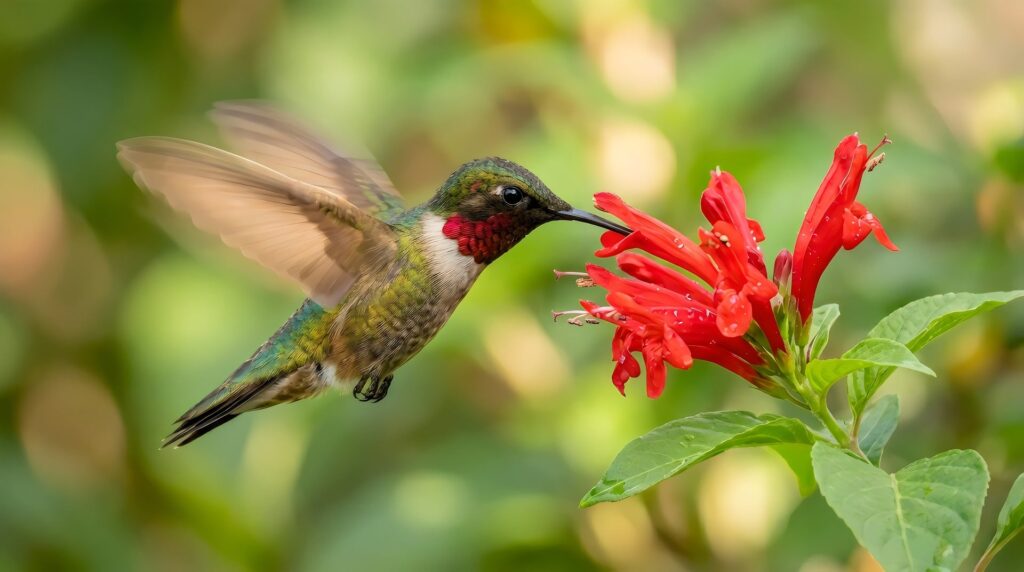 Ruby Throated Hummingbird